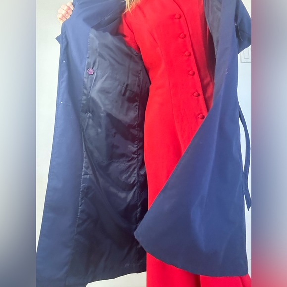 Pretty 1970s vintage DJI blue trench coat size medium - Picture 9 of 11